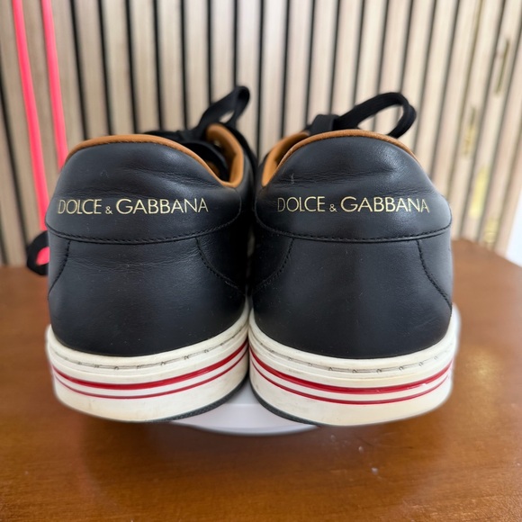 WOW 🔥 DOLCE & GABBANA 🩶 Luxury Low Top Leather Mens Size 7 Sneakers (Authentic)! - Picture 4 of 17